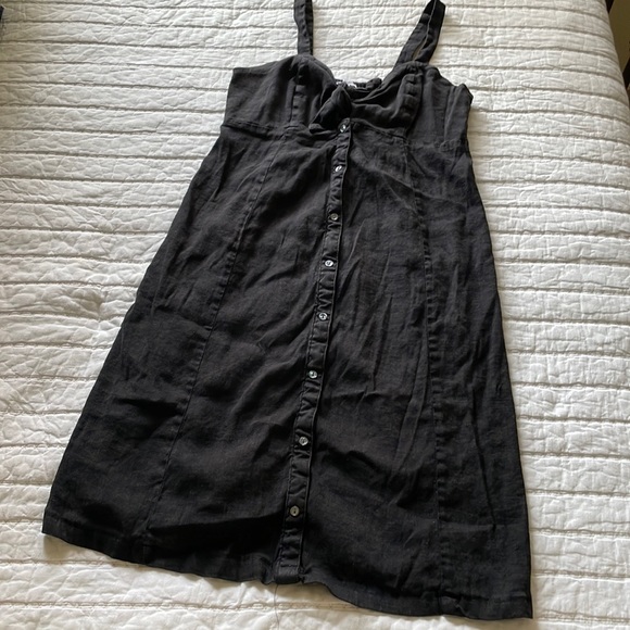 Splendid black denim maternity dress - Picture 1 of 3